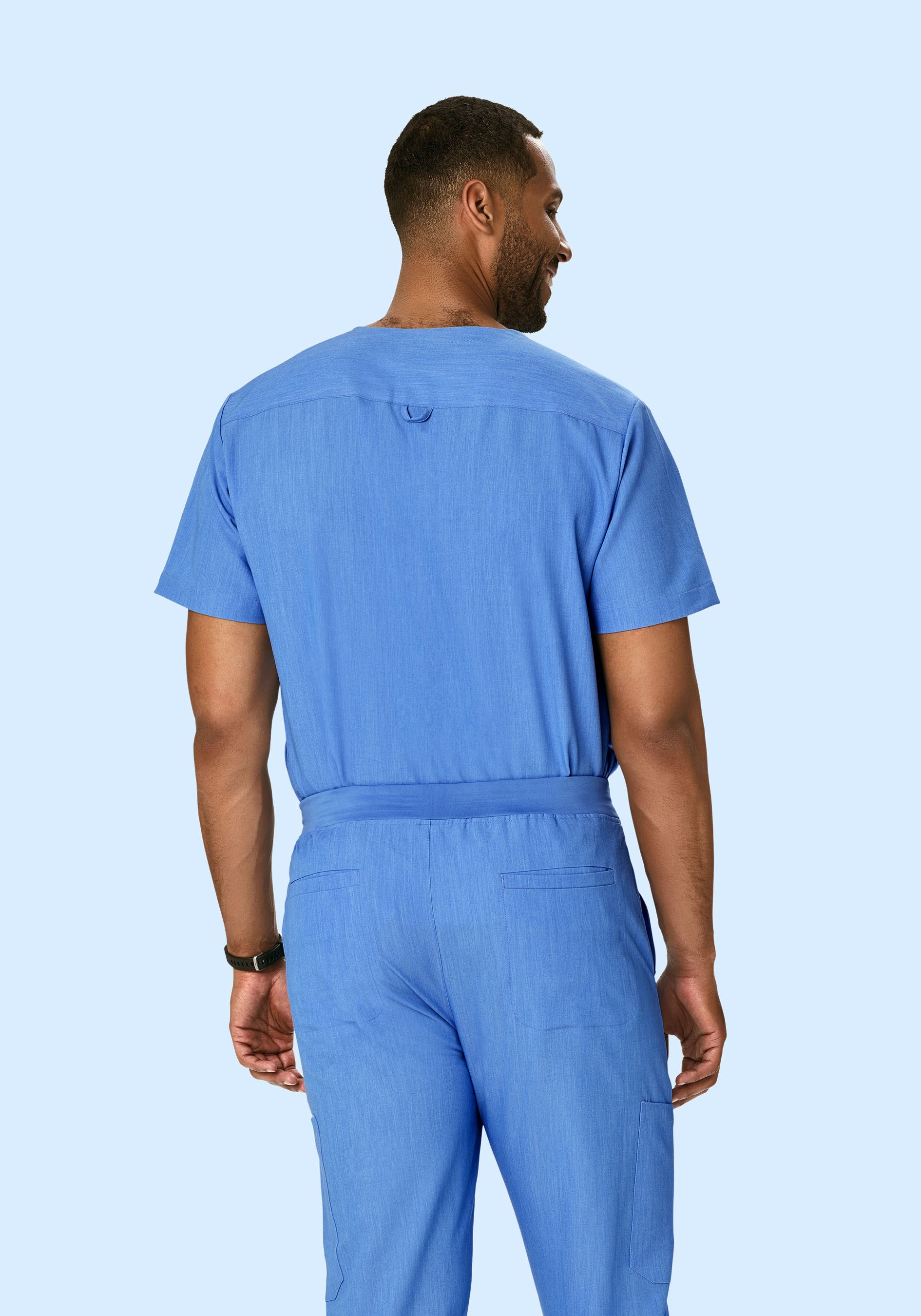 Three Pocket Top Heather Blue