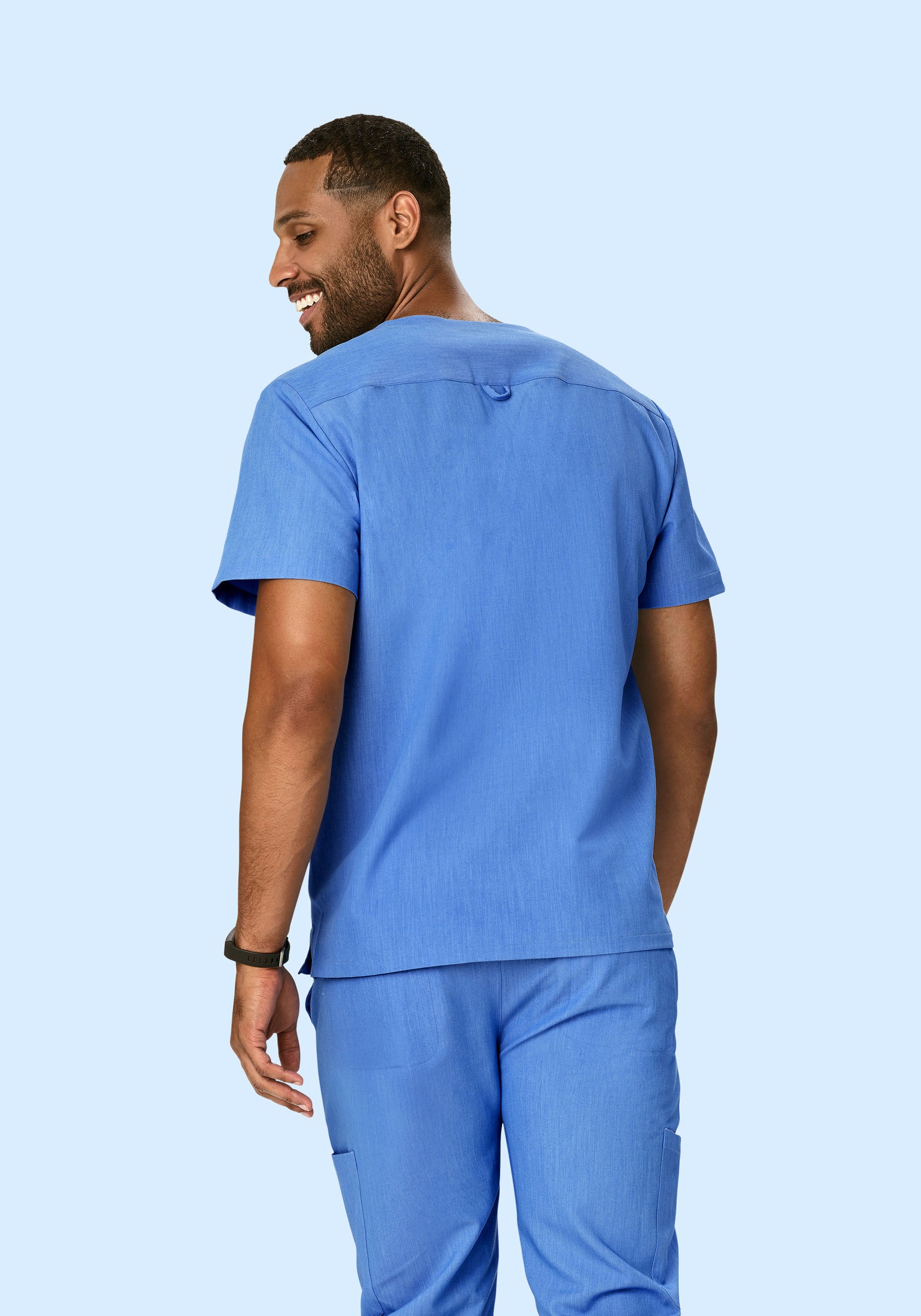 Three Pocket Top Heather Blue