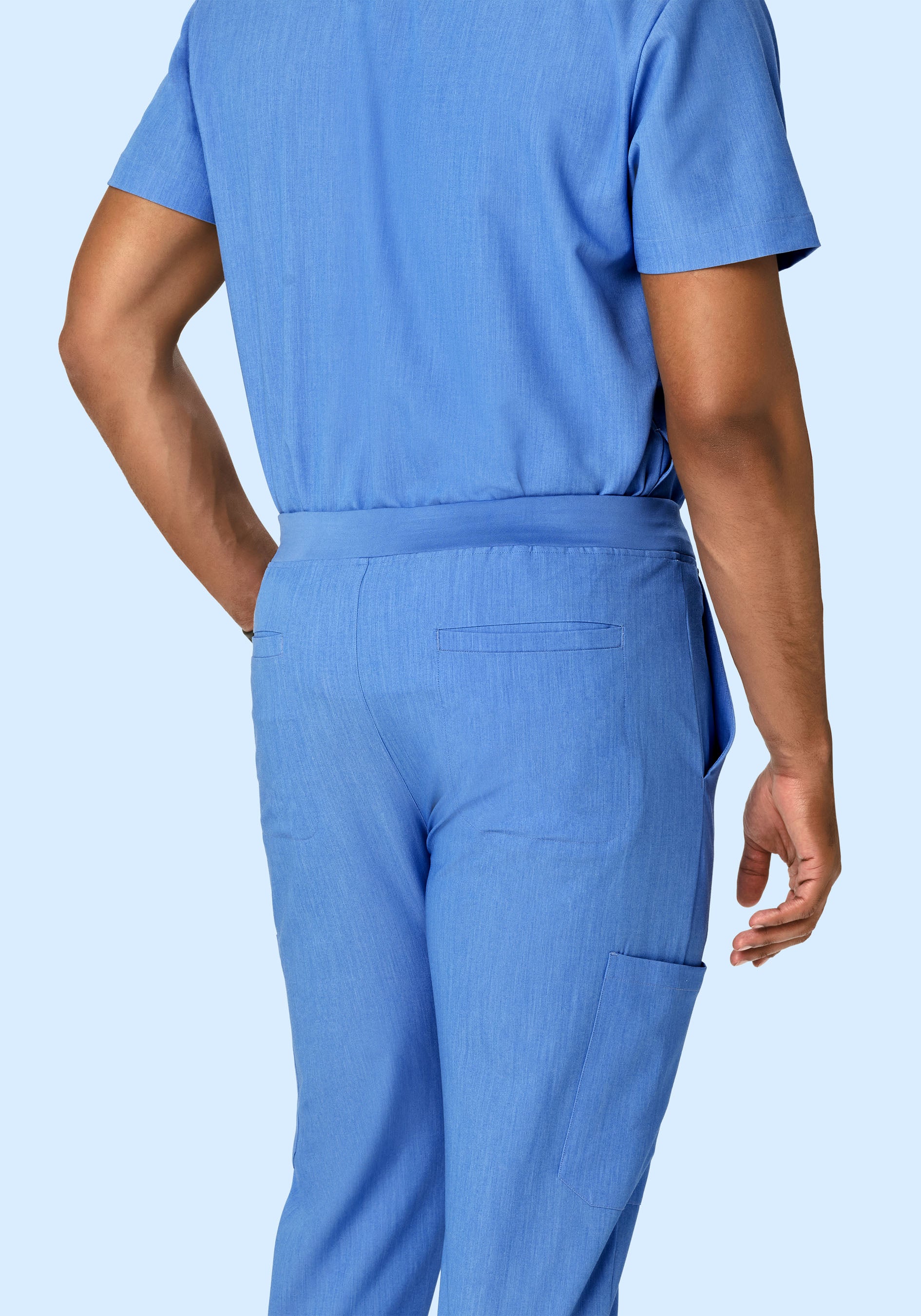 7 Pocket Joggers Heather Blue