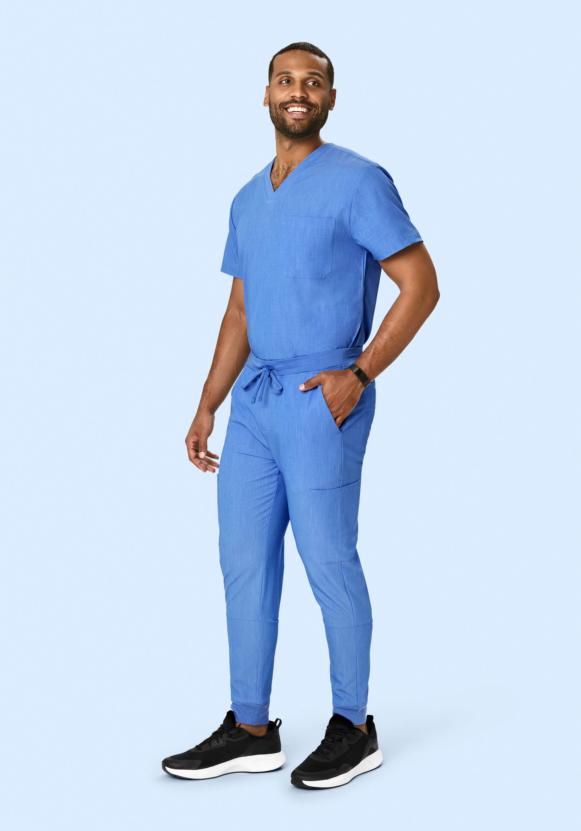 7 Pocket Joggers Heather Blue