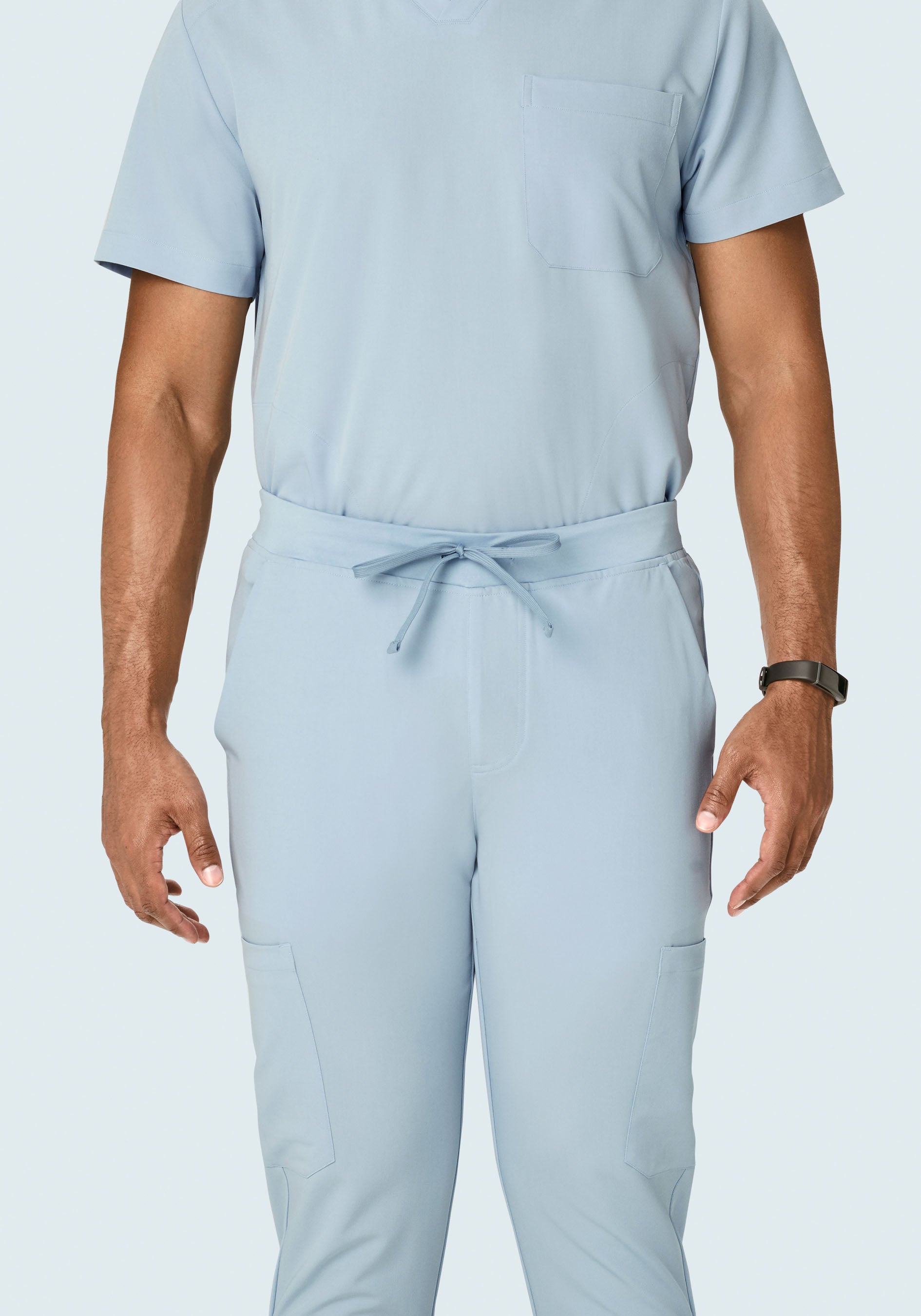 7 Pocket Joggers Powder Blue Mandala Scrubs
