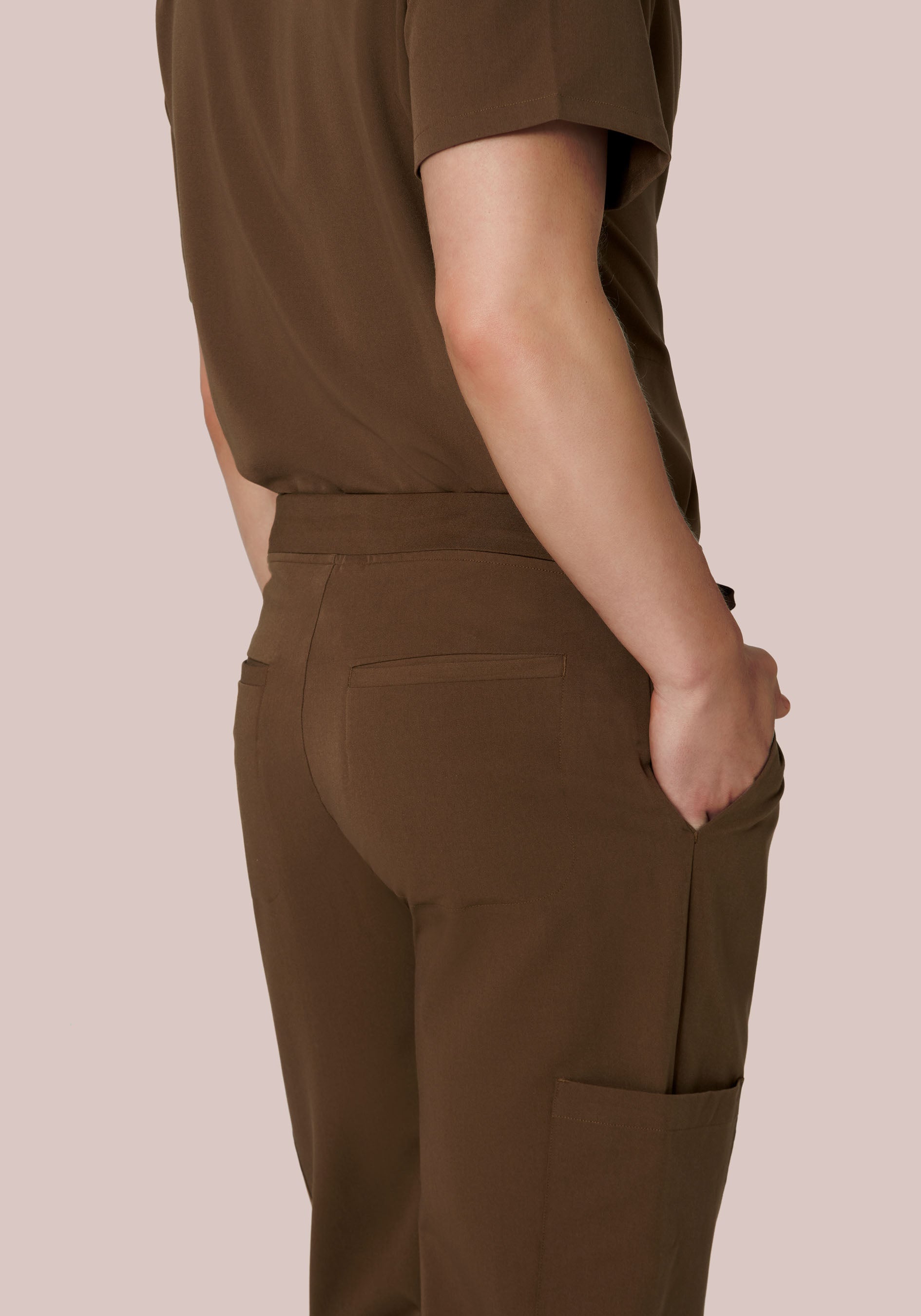 7 Pocket Joggers Chocolate Brown