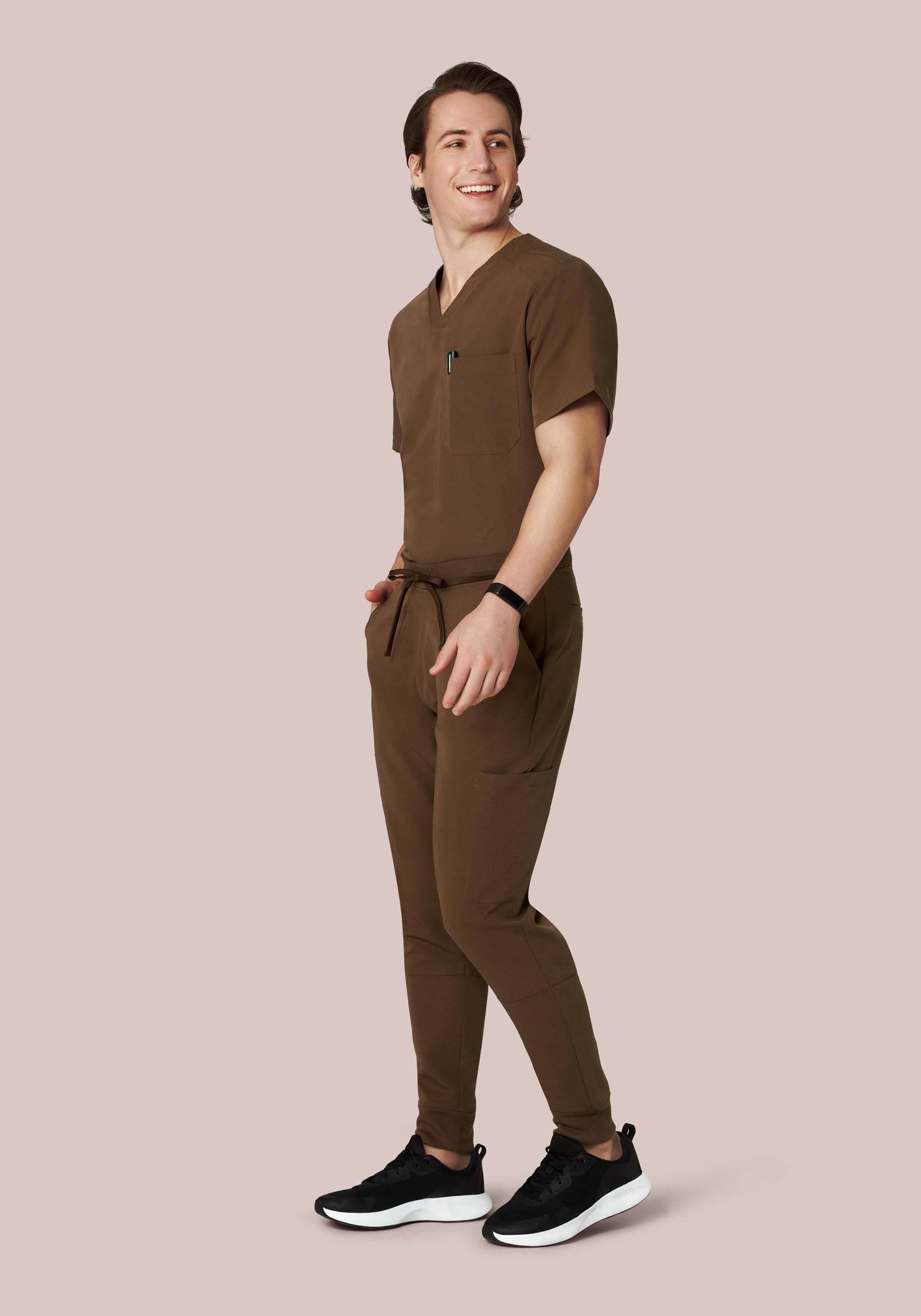7 Pocket Joggers Chocolate Brown