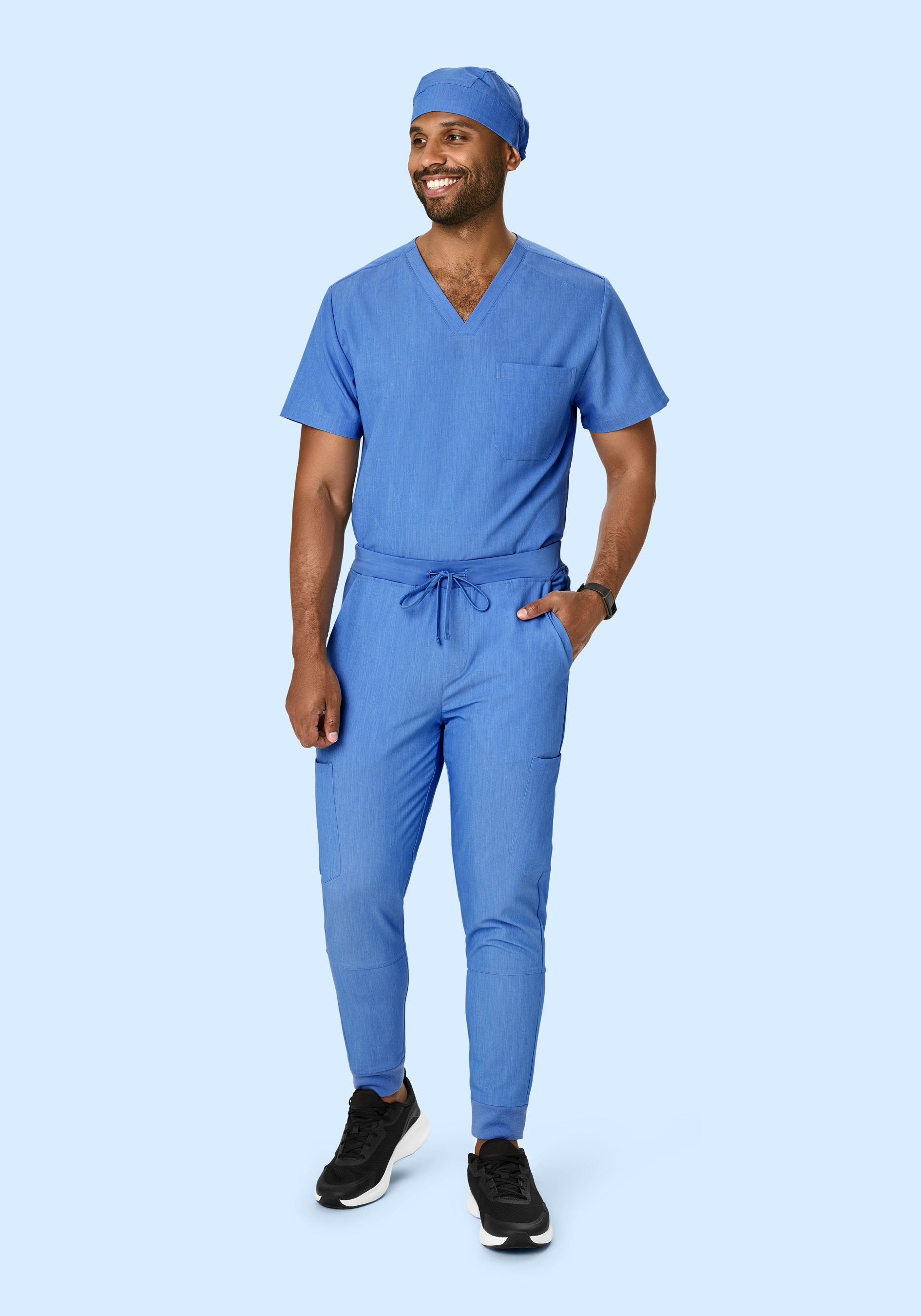 Contemporary Scrub Cap Heather Blue