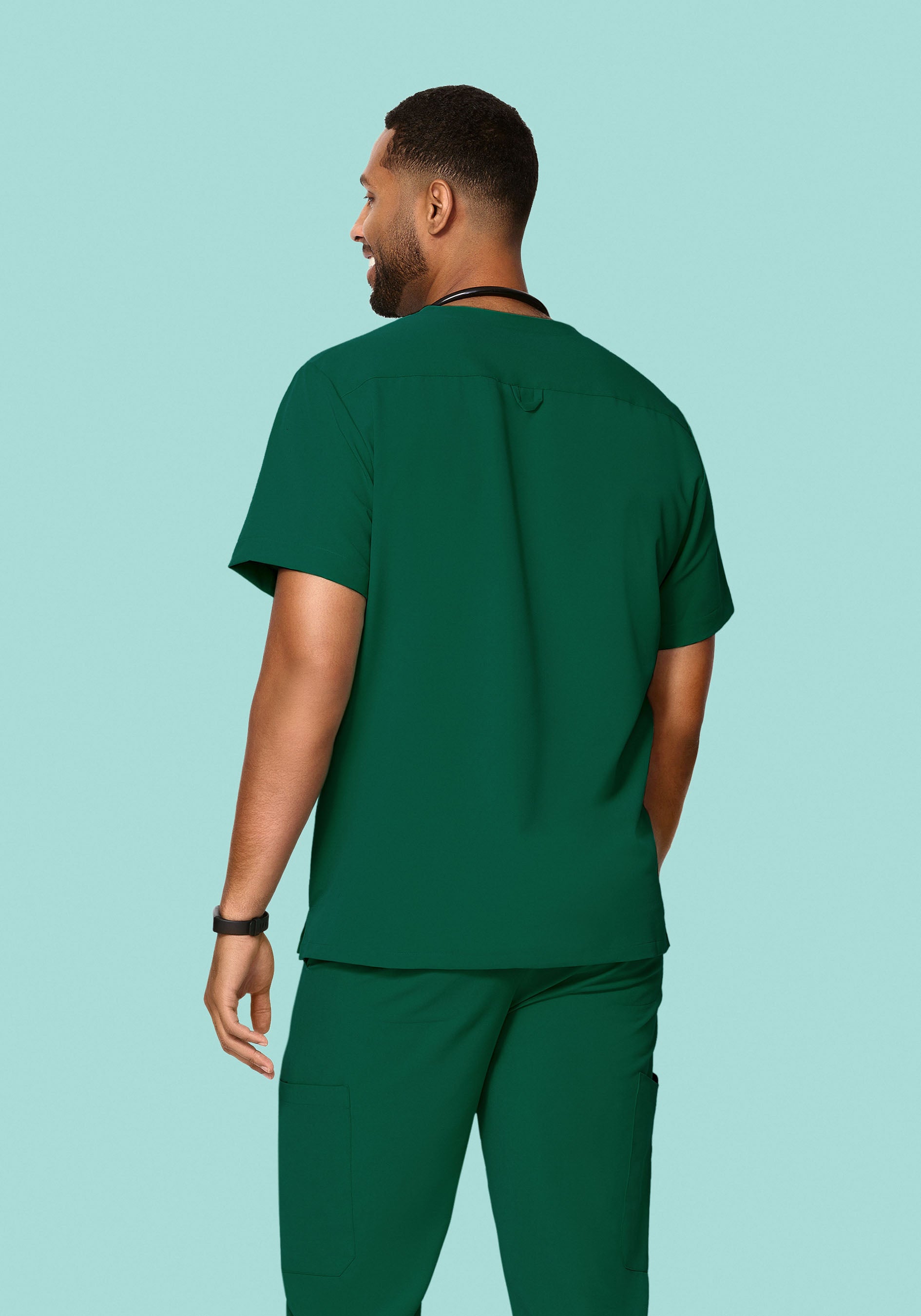 Three Pocket Top Hunter Green