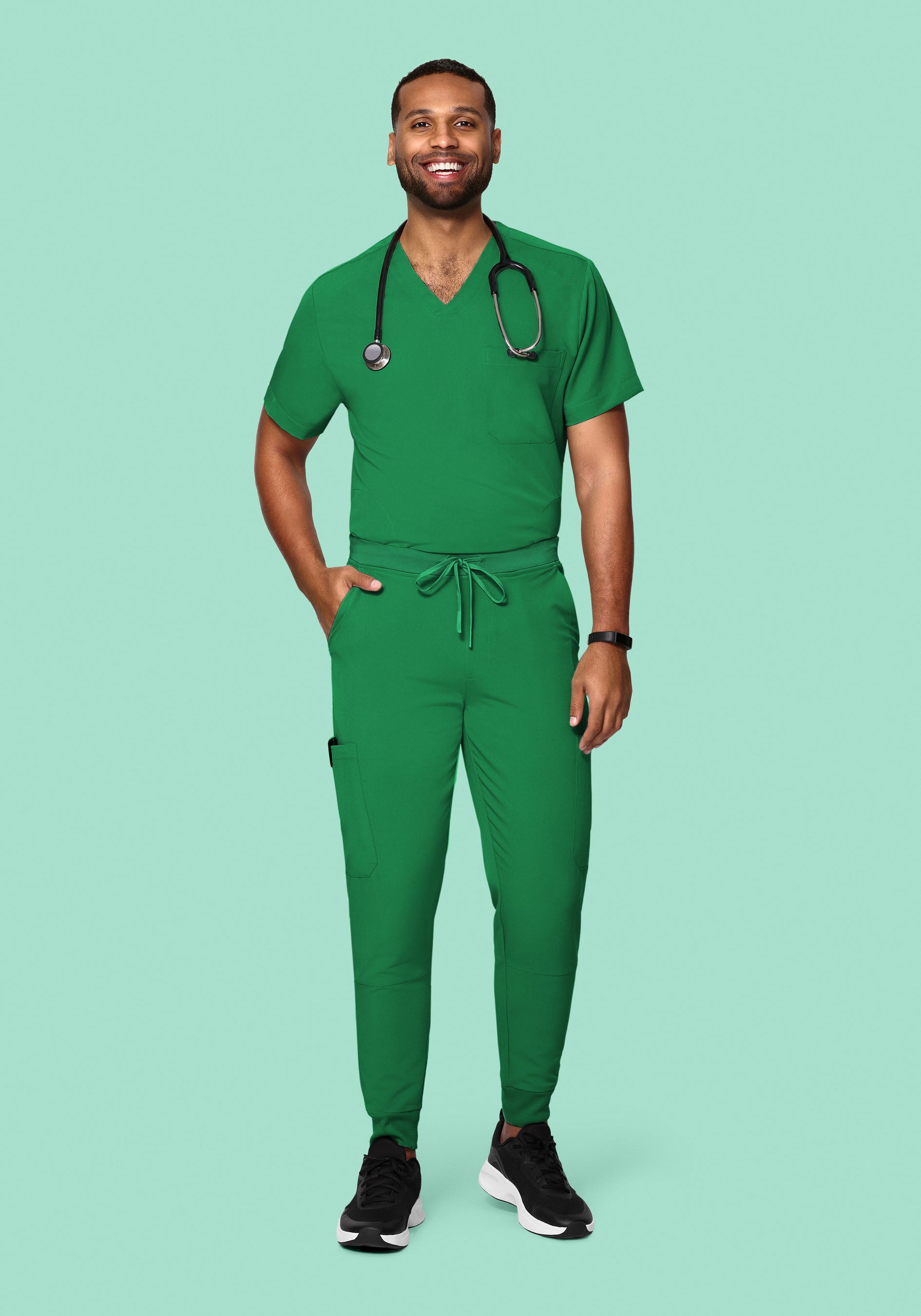 7 Pocket Joggers Emerald