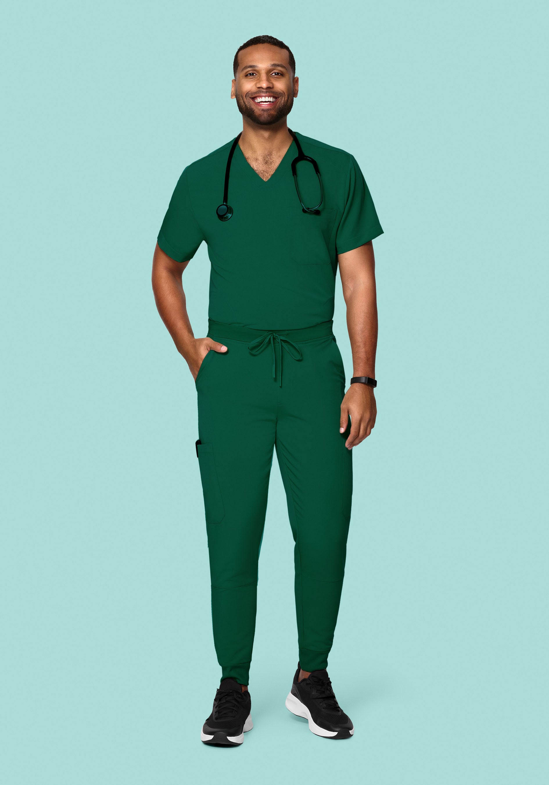 7 Pocket Joggers Hunter Green