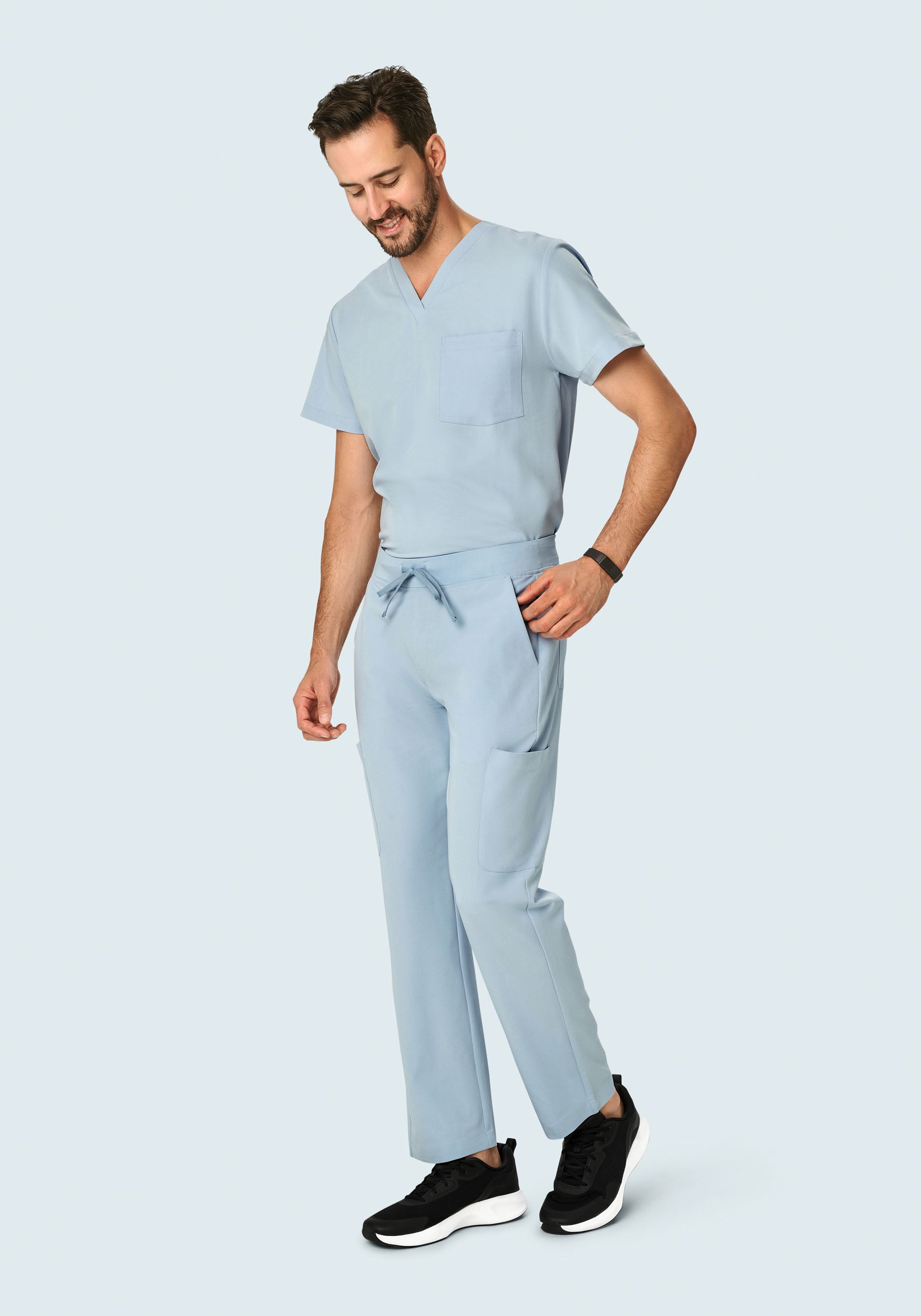 Two Pocket Top Powder Blue