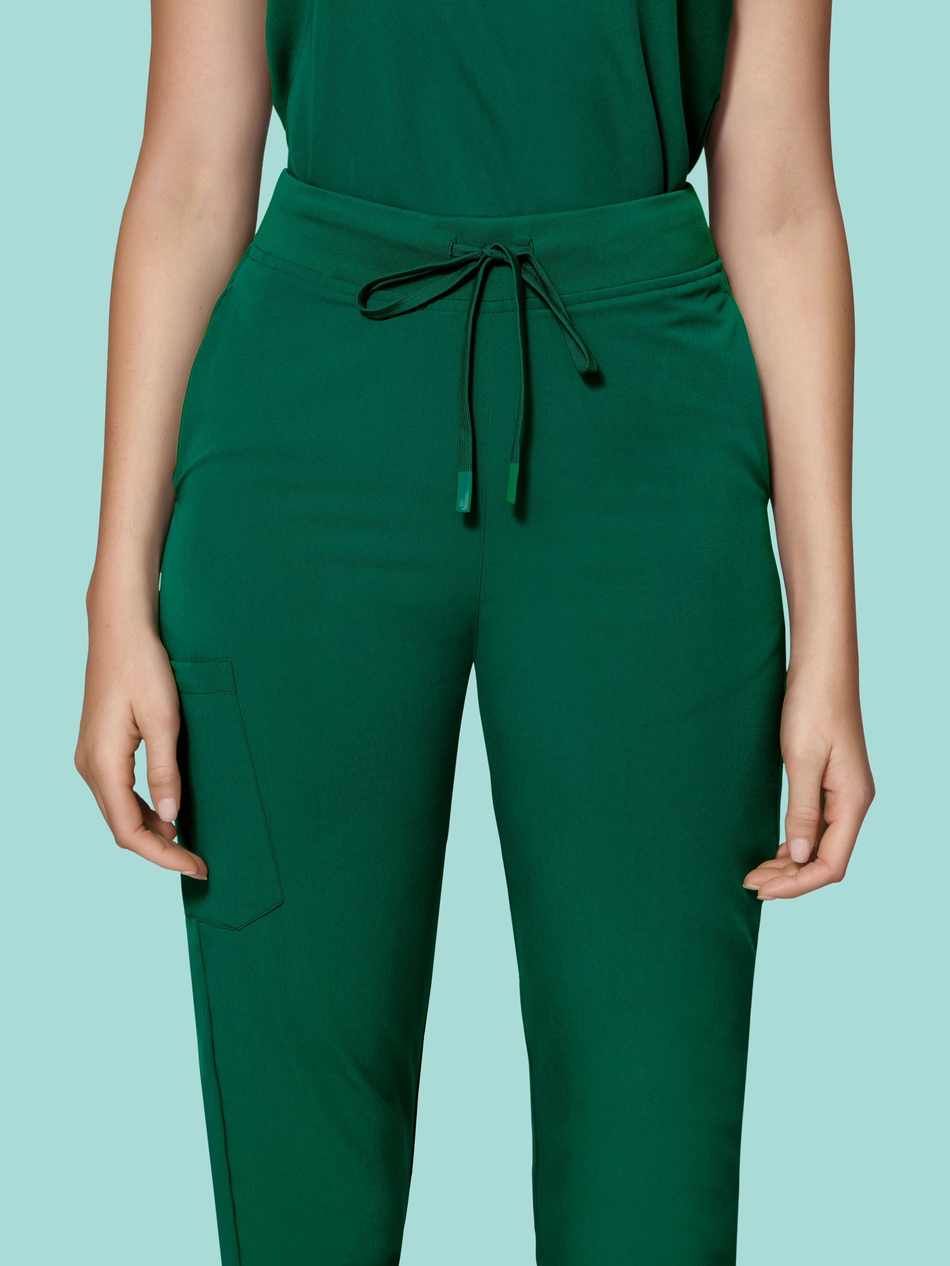 High Waisted Joggers Hunter Green