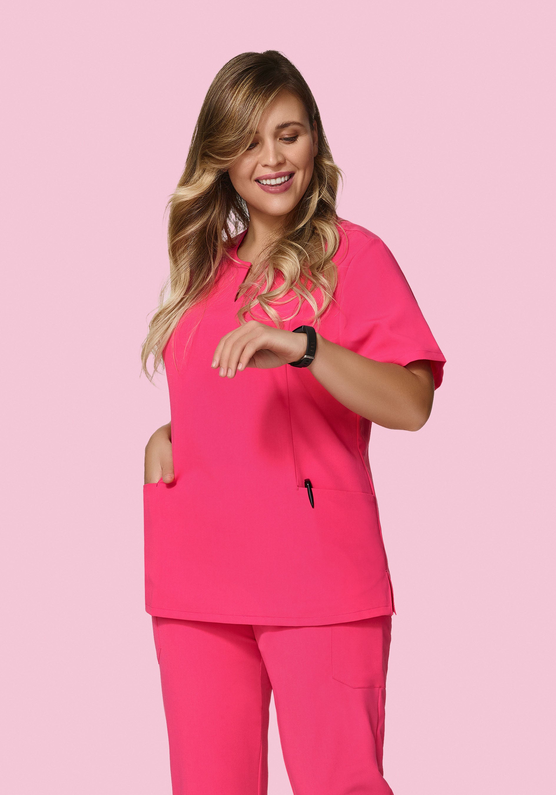 5 Pocket Notch Neck Top Azalea