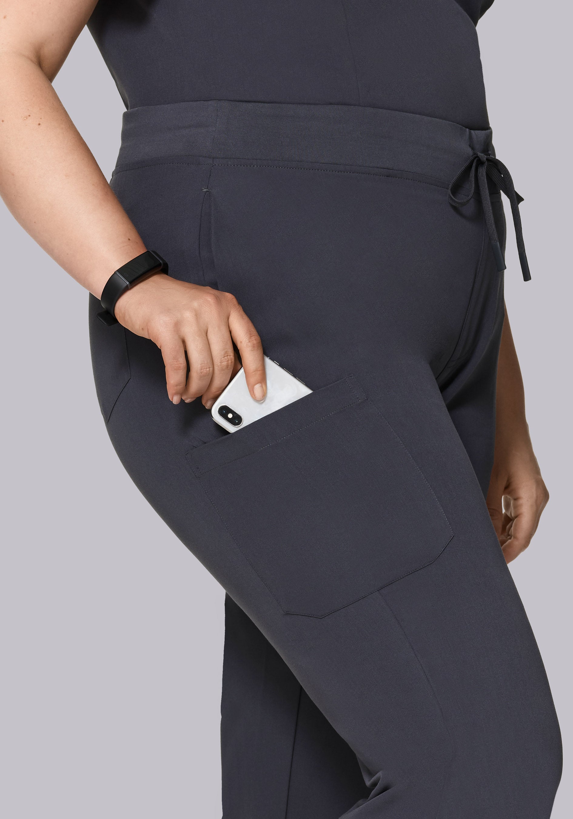 Womens 9 Pocket Cargo Scrubs Pants Pewter – Mandala Scrubs