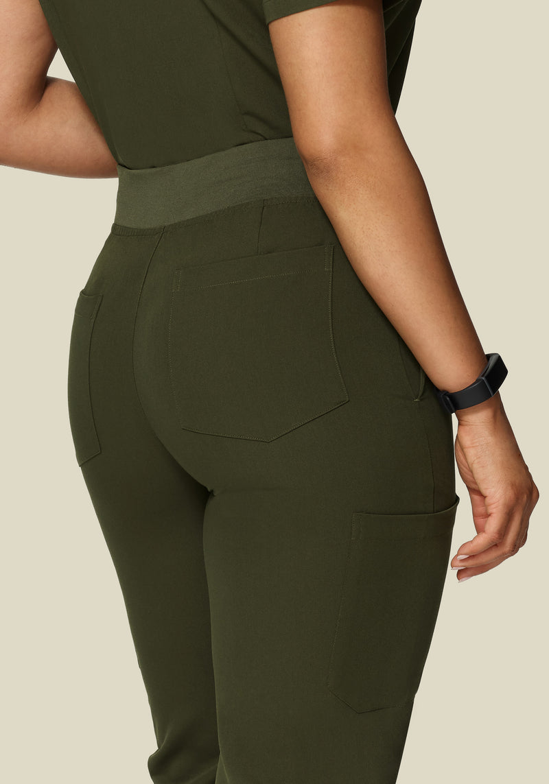 NOBERO Olivia Joggers Women's Solid Olive Green Color Slim Fit