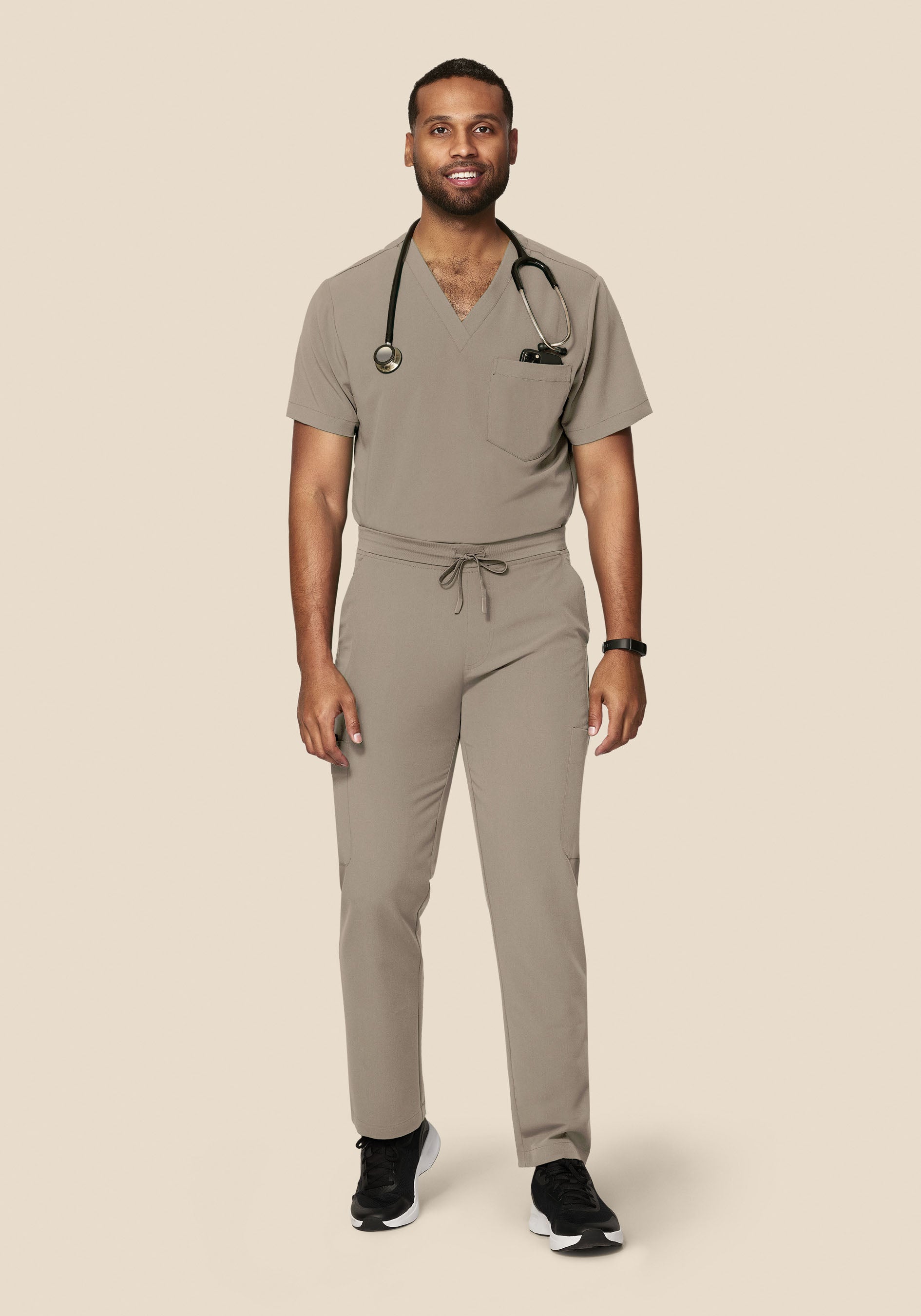 パンツ misekiseoul pocketcargobootcutpants Men's Mid Rise Straight Leg Cargos - Macchiato | Mandala Scrubs