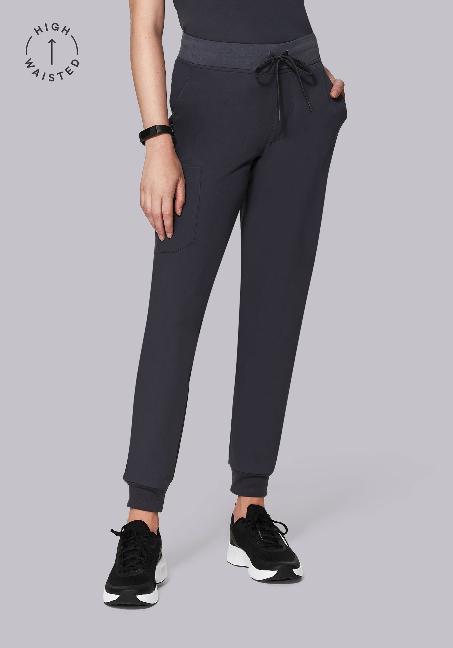 High Waisted Joggers Pewter