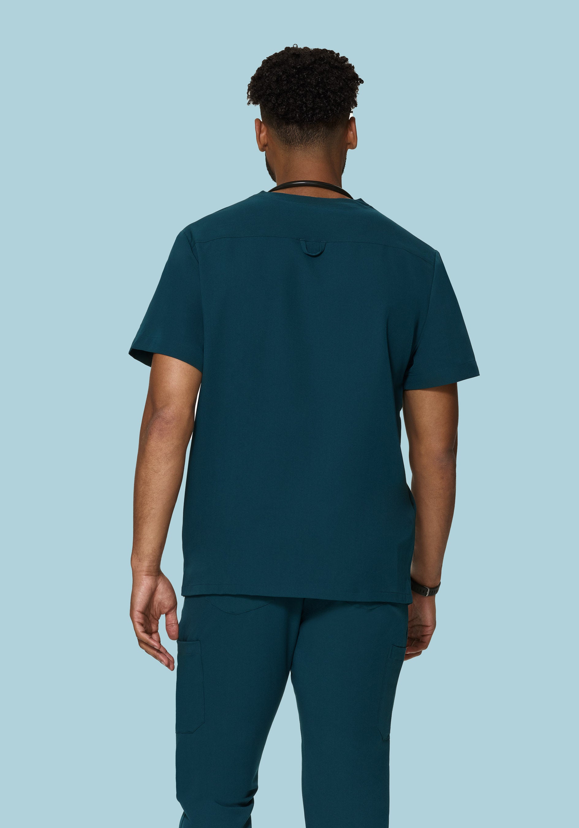 Three Pocket Top Caribbean Blue