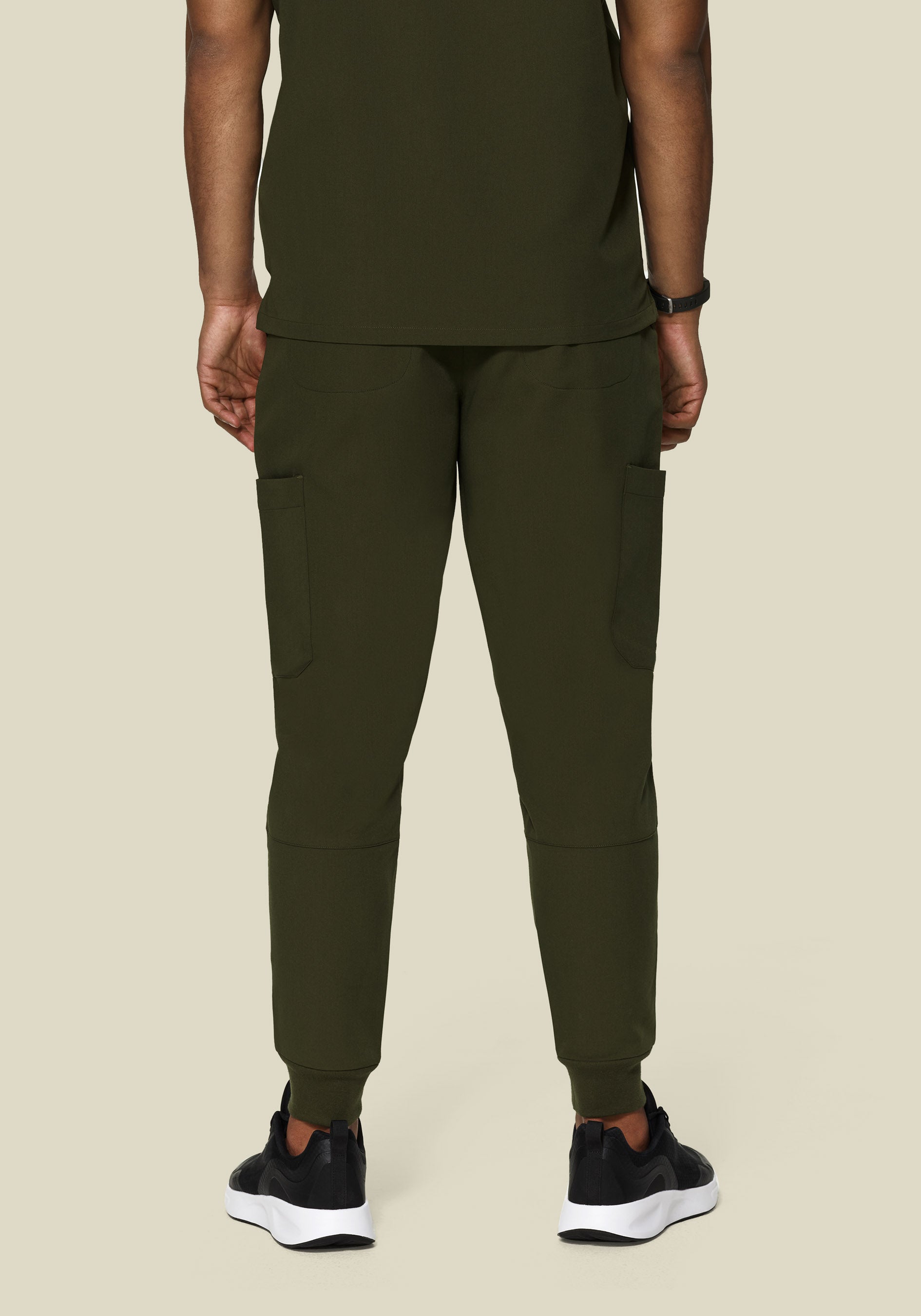 Men's Mid-Rise Jogger Scrub Pants - Olive | Mandala Scrubs