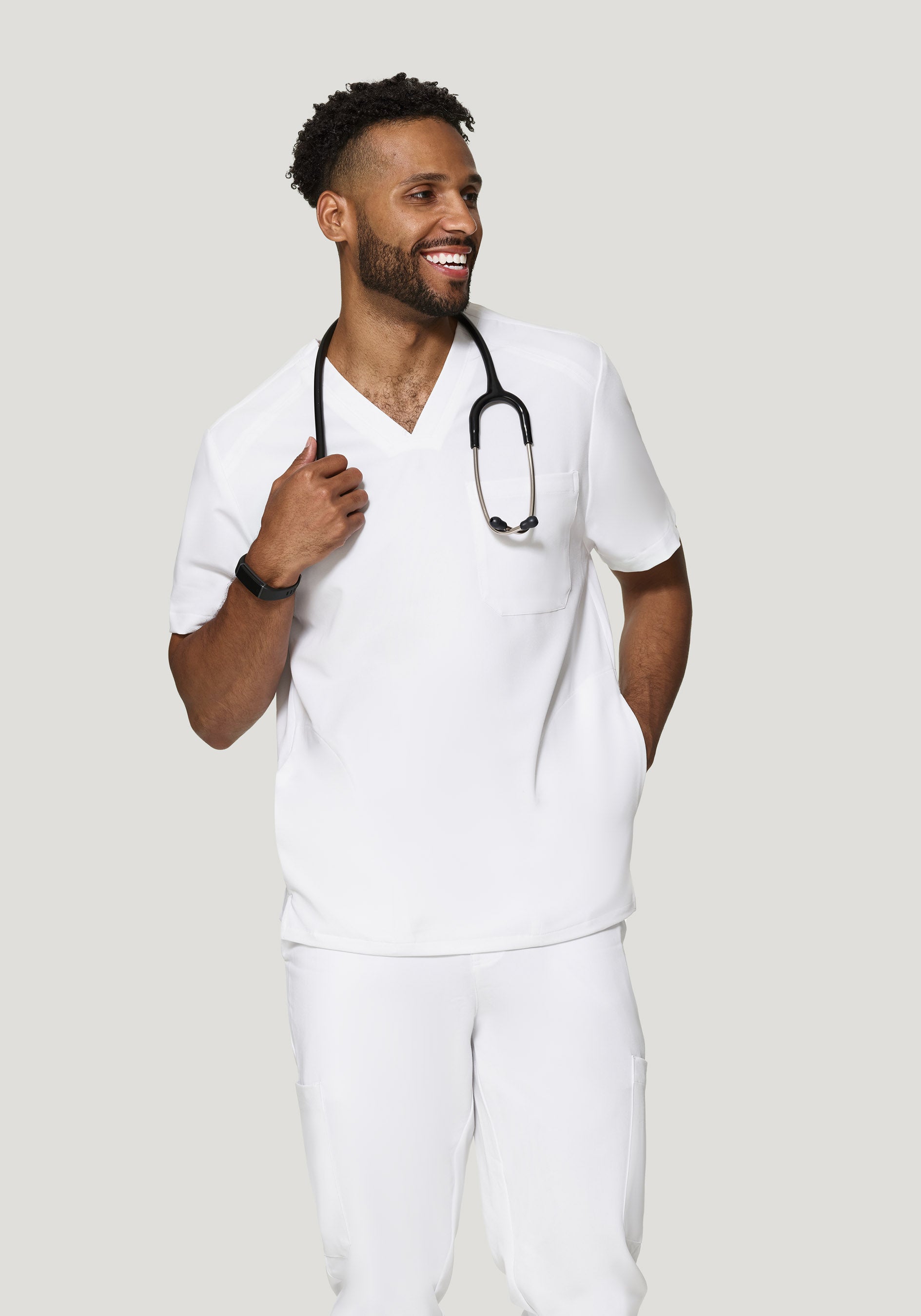 Three Pocket Top White