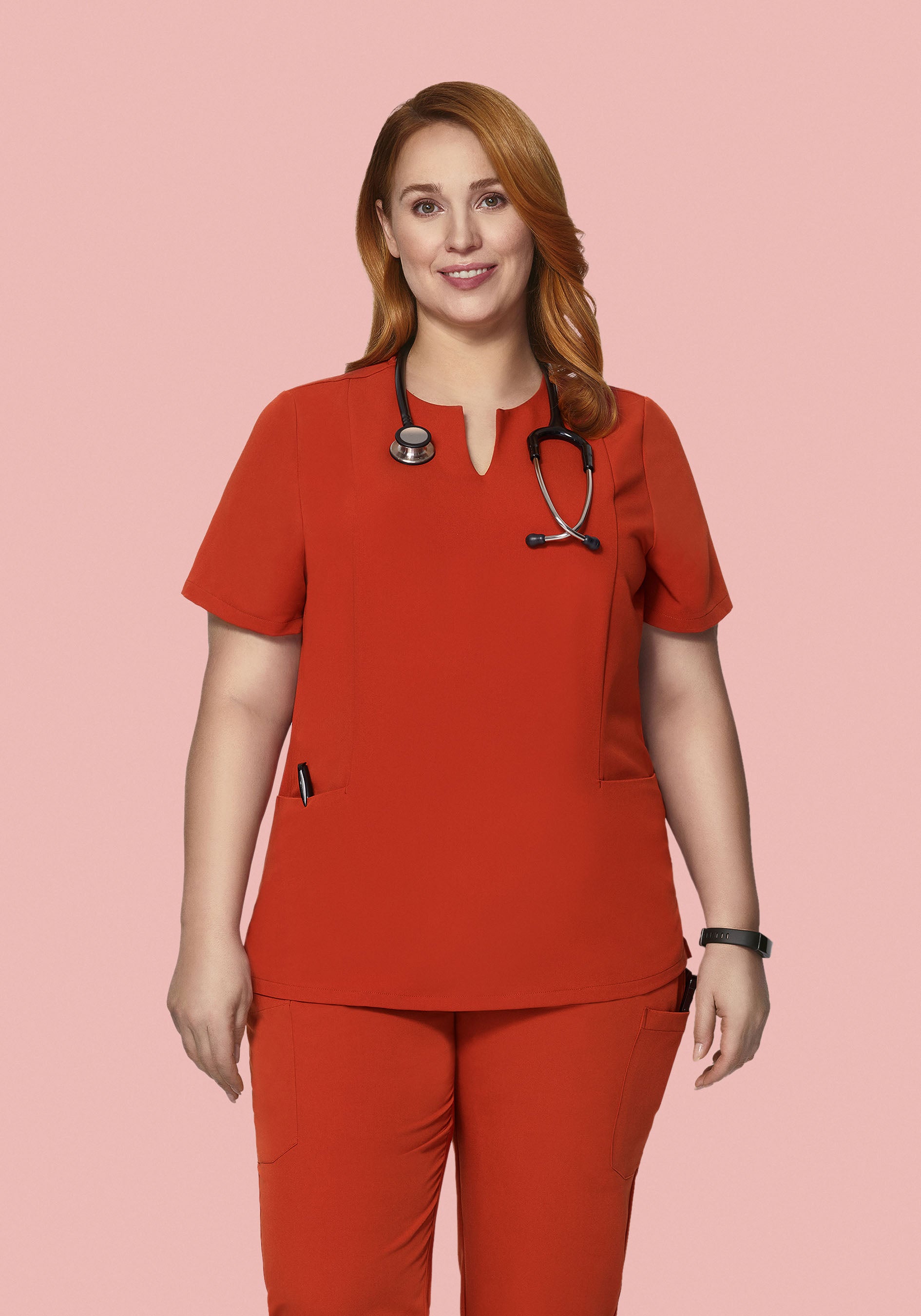 5 Pocket Notch Neck Top Rust