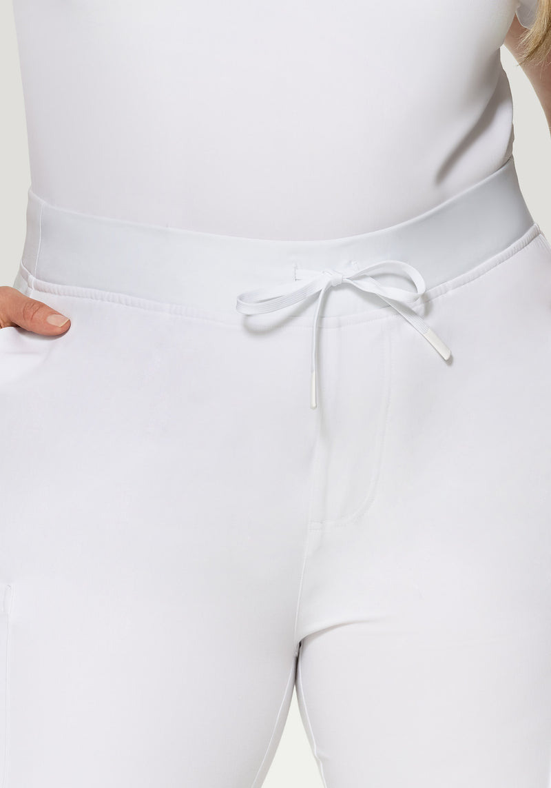 High Waisted Joggers White