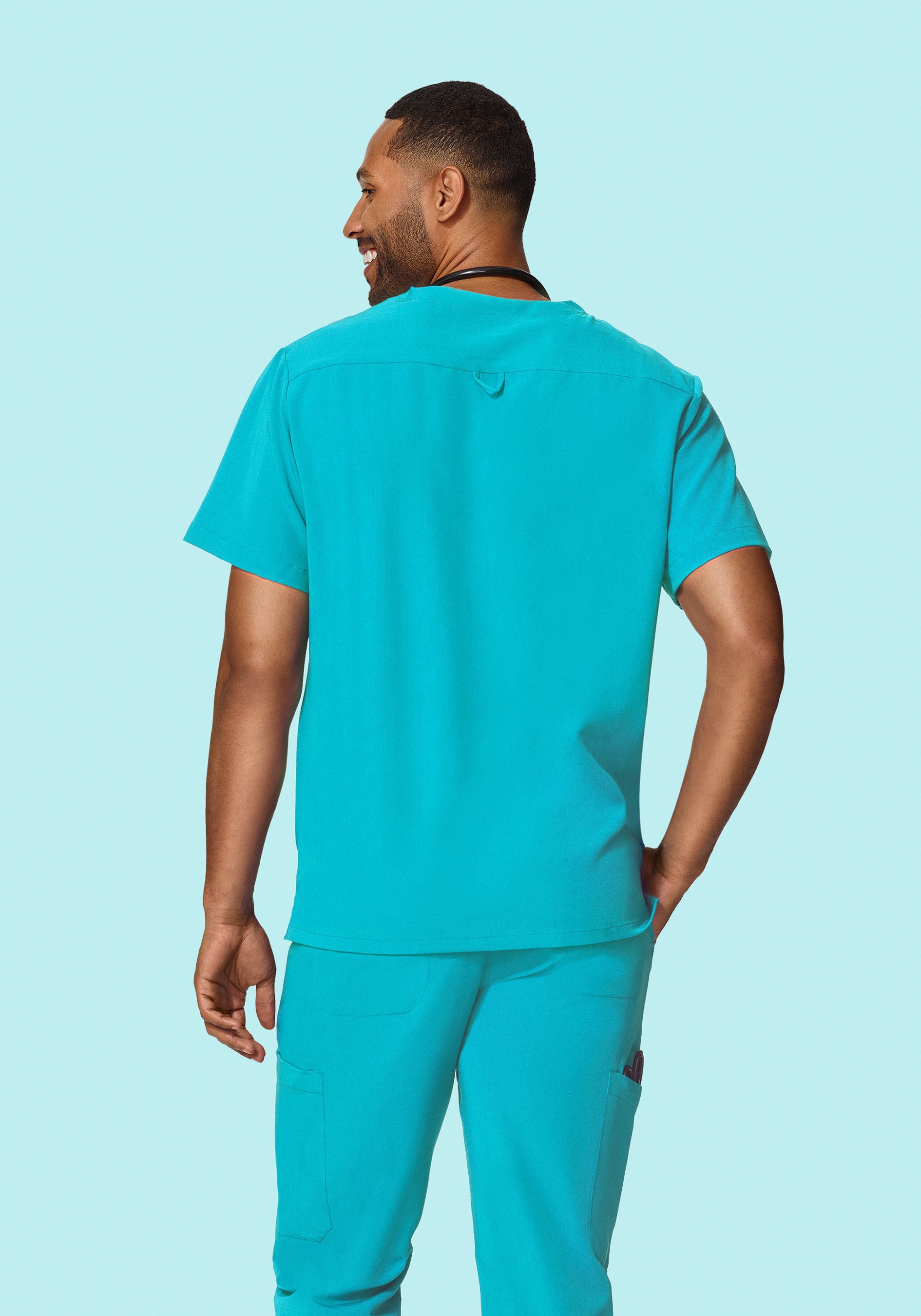 Three Pocket Top Teal