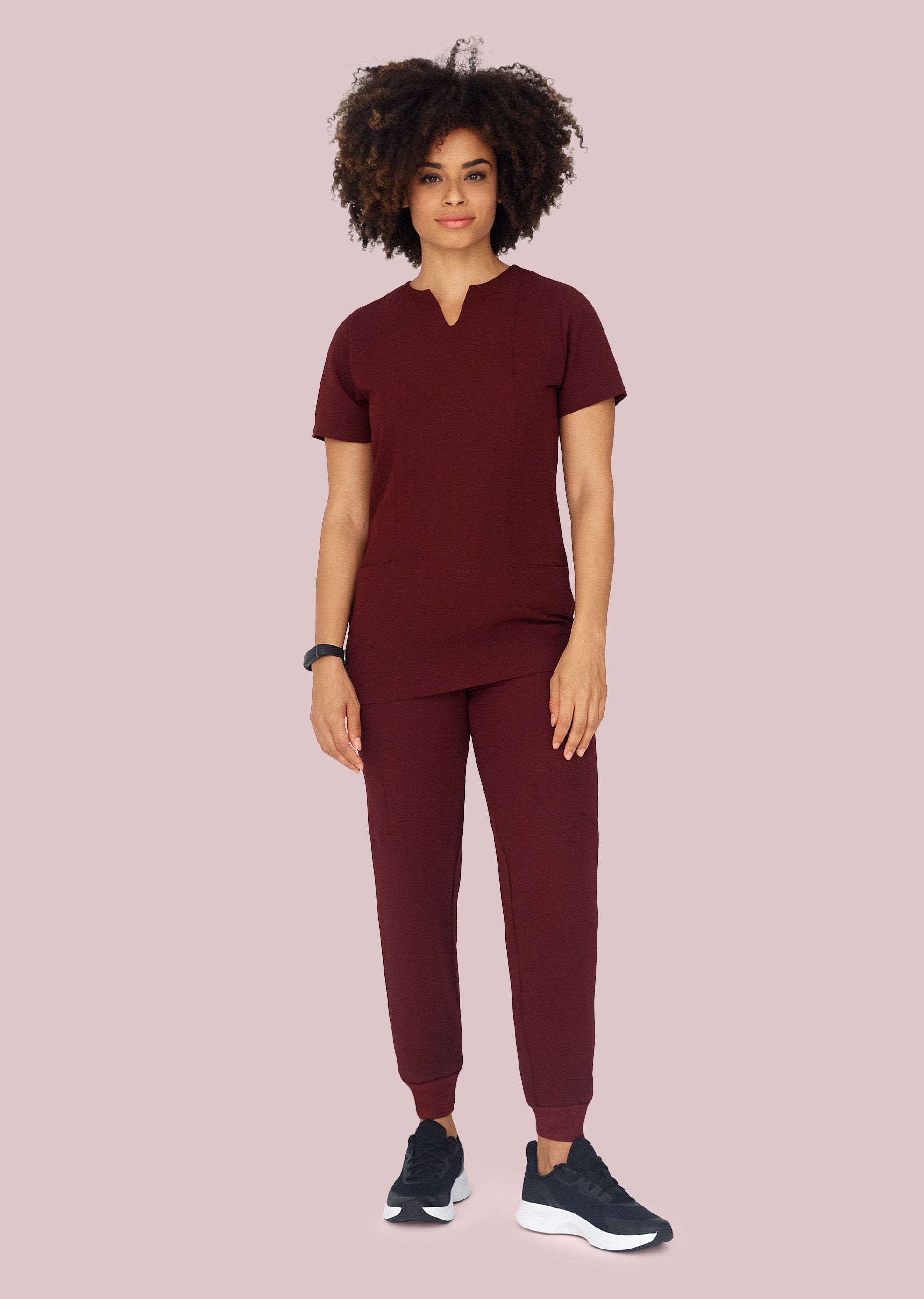 5 Pocket Notch Neck Top Wine