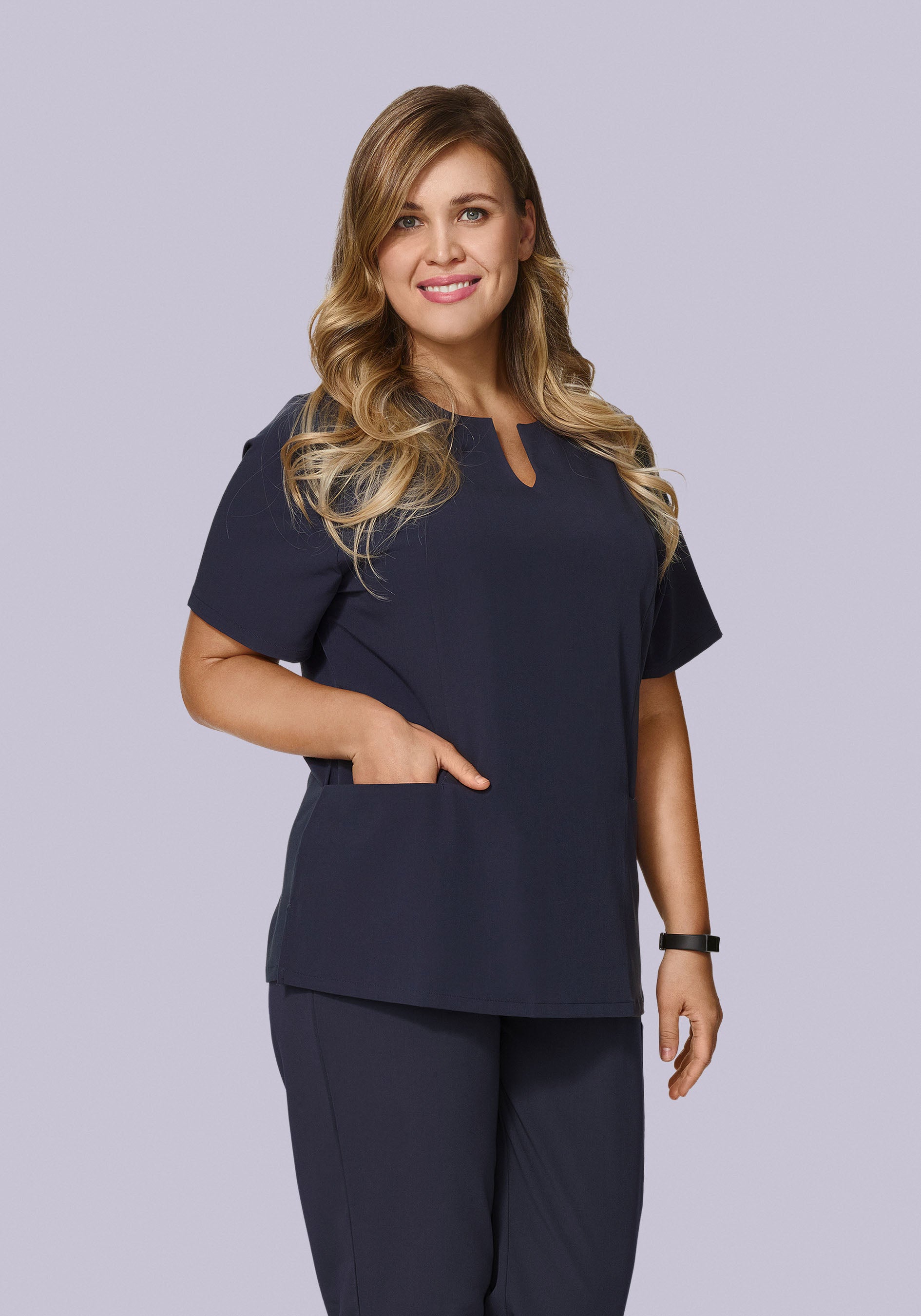 5 Pocket Notch Neck Top Steel