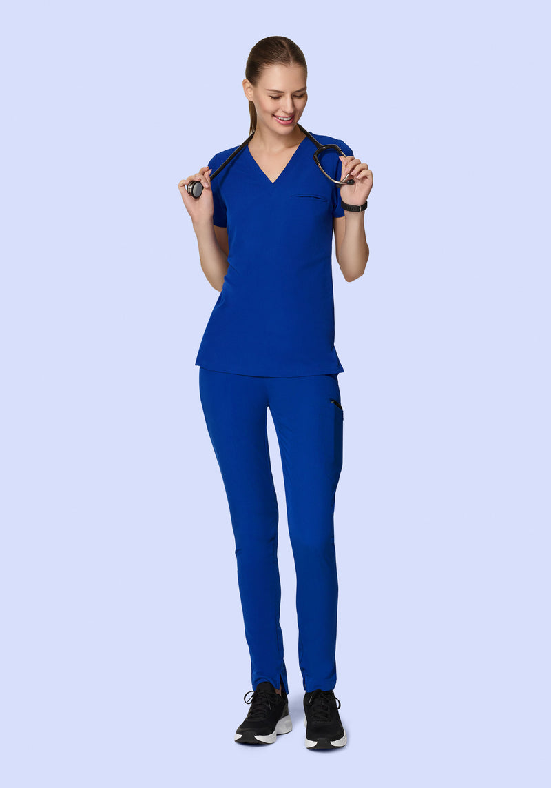 6 Pocket Slim Pants Galaxy Blue – Mandala Scrubs