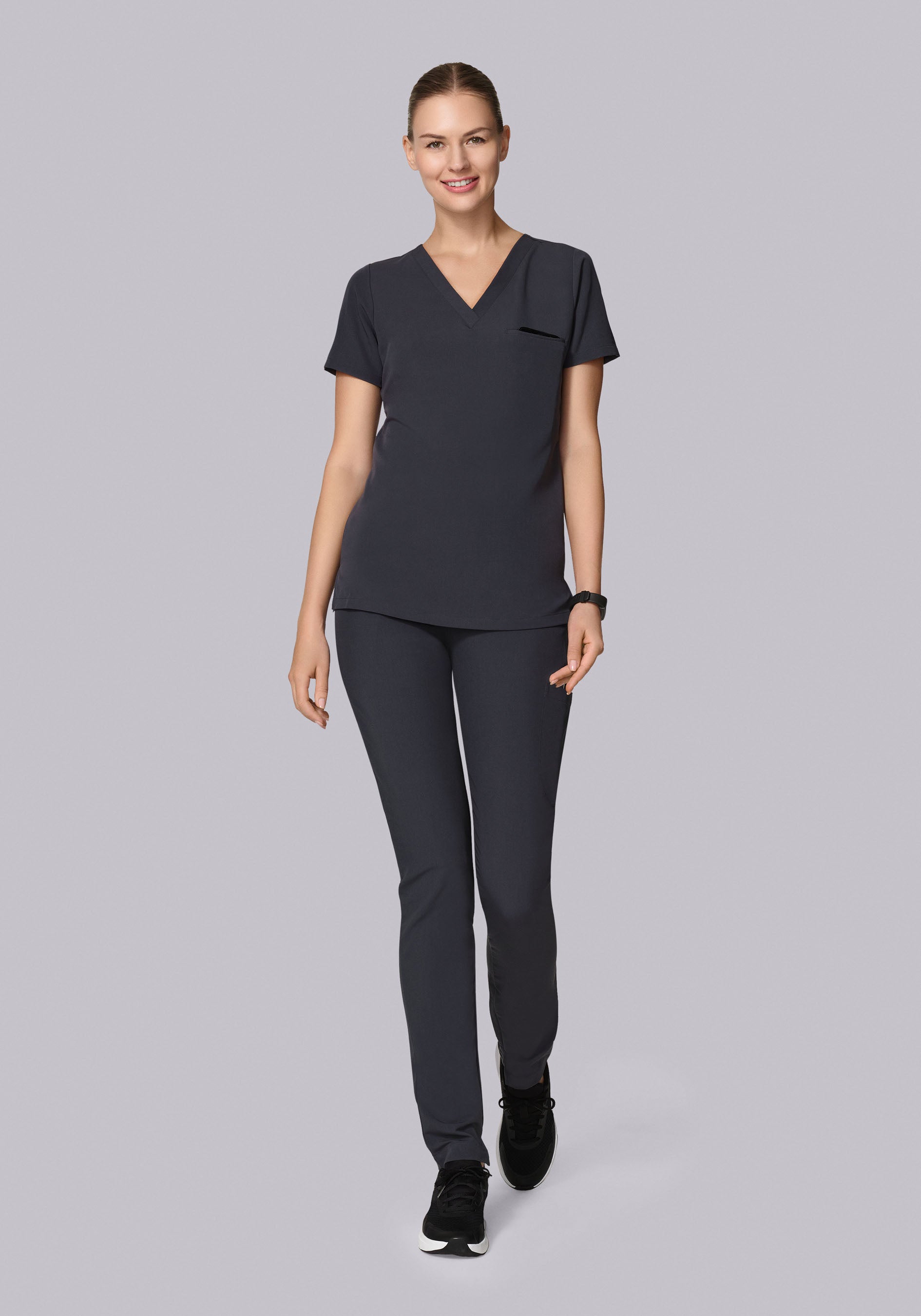 6 Pocket Slim Pants Pewter – Mandala Scrubs