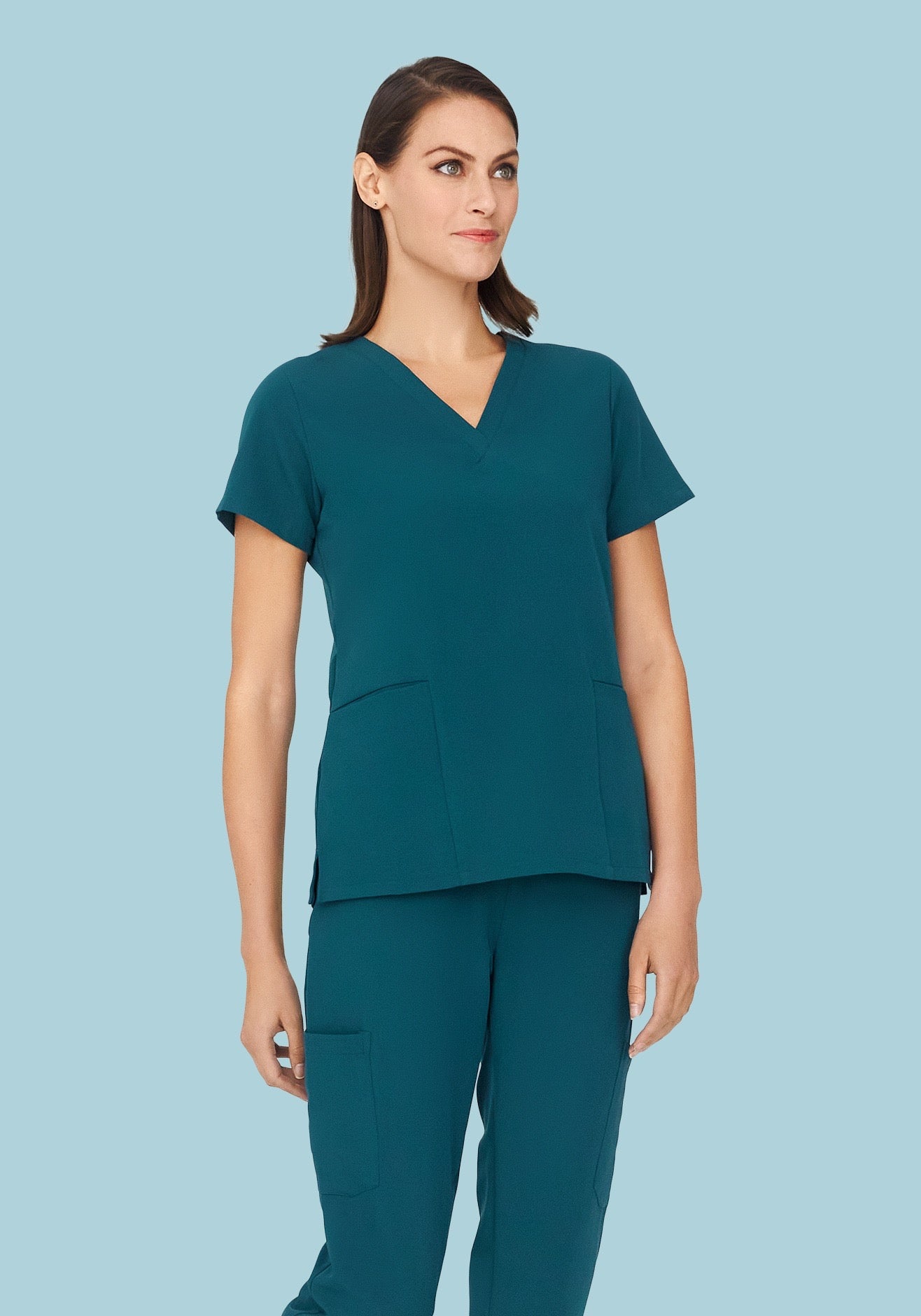 6 Pocket Top Caribbean Blue