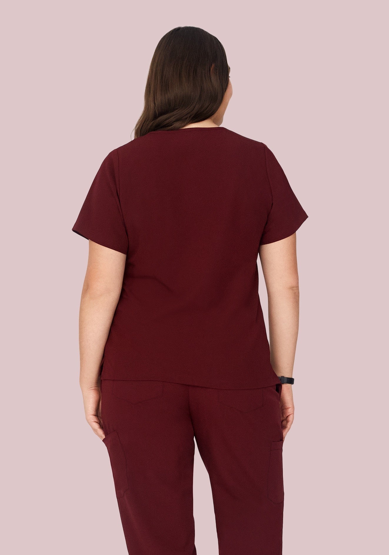 5 Pocket Notch Neck Top Wine